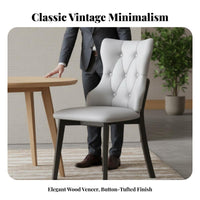 Tufted Highrear Dining Chair Thick Cushions Upholstered Tufted Spine Chair Breathable Upholstery Tear Resistant for Living Room