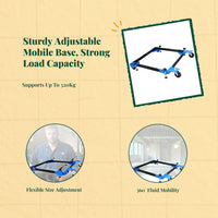 Heavy-Duty Adjustable Mobile Base Stand for Tools