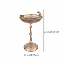 Metal Bird Feeder and Bath Courtyard Use Pedestal Bird Bath Rustproof for Garden
