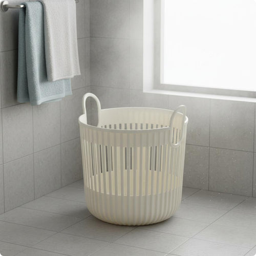 Slatted Laundry Basket Openwork Small Laundry Basket Easy to Carry