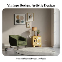 Bedside Storage Unit adaptable Rounded Single-Drawer Cabinet Minimalist Design