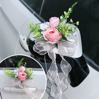 Artificial Flowers for Wedding Car Rearview Mirror Decoration Wedding Car Team Arrangement Butterfly Wedding Chair Back Flowers Staircase Handrail Bou