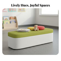 Multi-Purpose Design Rectangular Shoe Changing Bench with Storage Function End-of-Bed Ottoman Faux Leather Surface Upholstered Seating Easy to Clean for Business Owners, Homeowners, Retail outsidelet, Fitting Room, Entryway, Hallway