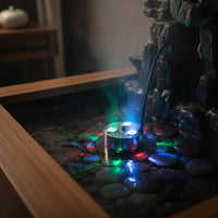 Water-Shortage Protection 3-Head Pond Fogger Stainless Steel Sonic Mist Maker with Lights Corrosion-Resistant Mist Maker with LED Lights High-Efficiency for Hobbyists, Ponds, Fountains, Landscapes