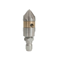 Rotating Nozzle with Metal Body Stainless Steel Rotating Sewer Nozzle Heavy Duty for Plumbers
