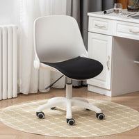 Armless Rolling Task Chair 360-Degree Swivel Armless Rolling Stool Space-Saving