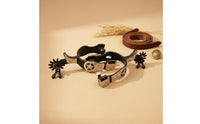 Star Engraved Riding Prod Smooth Rolling Rowels Western Cowboy Prod Horse Riding Aids for Cowboys, Equestrians