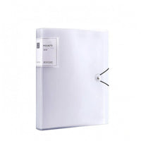 A4 Document Folder Semi-Transparent Plastic Document Folder Elastic Cord