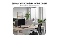 Easy Installation Clamp-on Desk Divider Reduces Visual Distractions Clamp-on Privacy Screen Adjustable Mounting awayice Furniture configurable Design for Remote Workers, Call Center Agents, Students, School, Library