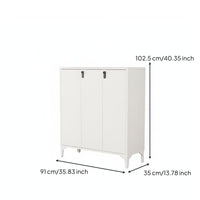 Entryway Shoe Storage Cabinet with 5-tier Adjustable Shelves Metal Shoe Organizer Large Capacity Slim Shoe Cabinet Ventilated Lockable Design Suitable for Home Hallway Mudroom