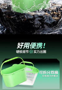 钓哈哈溪流桶双层带盖加厚可做人路亚钓鱼桶野钓装鱼活鱼桶批发