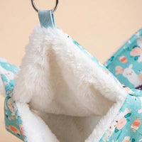 Soft Winter Bird Cage Hammock with Perch, Warm Parrot Nest for Cockatiels and Lovebirds, Washable Cotton Cave Nest Bed with Rust-Resistant Base