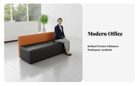 Minimalist Design Multi-Piece Configurable Couch Sturdy Construction L-Shaped Sectional Sofa Rounded Corners Commercial Furniture High-Density Foam for Visitors, Business Clients, Office Workers, Reception Area, Company Lobby, Waiting Room
