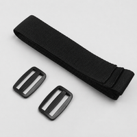Nylon Shoulder Strap Shoulder Belt 2-piece Set Wide Replacement for Bags Black