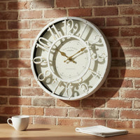 Vintage Round Wall Timepiece European Design Battery Operated Wall Timepiece