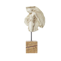 Female Figure Sculpture Artistic Sculpture with Stone Base Profile Woman Statue for Living Room, Entryway, Office Reception
