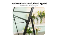 Multi-Layer Design Tiered Flower Container Stand Foldable 3-Tier Floral Arrangement Cart Ladder Structure Display Furniture Includes 12 Containers for Event Planners, Gardeners, Homeowners, Garden Center, Market Stall, Wedding Venue, Balcony