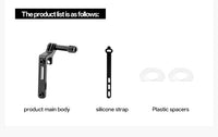 Aluminum Alloy Handlebar Mount for Folding Bikes with Computer, Light, and Bottle Cage