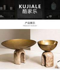 Modern Minimalist Arch Fruit Tray for Model Rooms, Homestays, Living Room Coffee Table, Dining Table Desktop Storage Tray Decoration