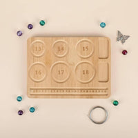 Wooden Bead Tray Wood Bracelet Design Easy-to-Use Bracelet Beading Board for DIY Crafters, Jewelry Makers, Workbench