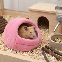 Hamster Sleeping Bag Cube Hanging House, Winter Hamster House and Warm Hamster Nest, Cozy Hamster Bed for Sugar Glider Autumn Winter Warm Pet Cage