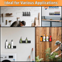 Wall-Mounted Spray Bottle Storage Rack for Garage and Living Room