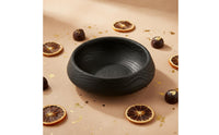 Decorative Fruit Bowl Rustic Round Wood Grain Bowl for Sales Office, Hotel Lobby