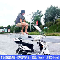 电动车雨棚新款不锈钢车棚钢化玻璃电瓶车摩托车雨篷防晒专用遮阳