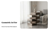 Decorative Pedestal Table Modern design Shaped End Table Artistic Design Minimalist Aesthetic for Entryway, Bedroom, Office