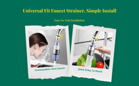 Universal Faucet Water Strainer, 360° Rotatable Sink Extender, Multi-Stage Filtration, Suitable for Kitchen & Bathroom