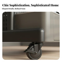 Mobile TV Stand Cart Cabinet Drawer Rolling Television Shelf Adjustable Height Storage Hand Crank Locking Brakes Suitable for Renters Small Areas Conference Room Exposition Show