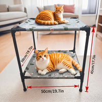 Cat Camping Cot Elevated Pet Bed, Oxford Cloth, Outdoor, Four Seasons