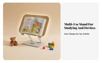 Adjustable book Easel Handshands-unrestricted Adjustable Bookrest with Page holders for Home