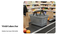 Shopping Basket Lightweight Supermarket Hand Basket Large Capacity Retail Equipment for Shoppers, Store Owners, Snack Shop, Dormitory, Kitchen