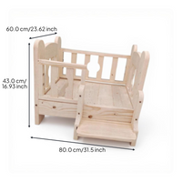 Wooden pet bed for small pets
