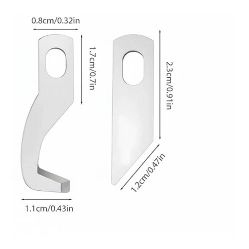 2 Pieces Serger Upper Blade Metal Upper Blade High-Quality