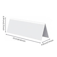 Tent Desk Sign Reusable Office Accessory White
