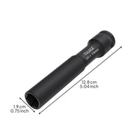 power outlet, 1/2" drive, extended length hex socket, thin wall, suitable for air powered wrenches, auto repair, sturdy duty.