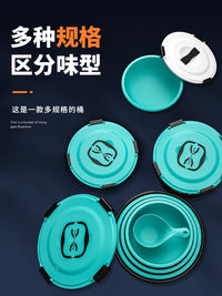 钓鱼开饵桶三件套多功能手提肩背散炮盆黑坑开饵盆渔具饵料桶套装