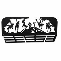 Slotted Wall-Mounted Medal Display Rack Ornamental Silhouette Medal Hanger Rack