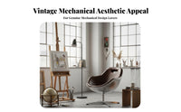 Factory-inspired Design Riveted Pilot rotate Chair Vintage Aesthetic Seating Furniture Curved Backrest space-saving Size for Interior Decorators, Business Owners, Living Room, Reception Area, Study, Bedroom