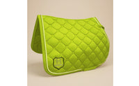 Saddle Pad with Piping Padded Quilted Saddle Pad Shock Absorbing Numnah for Equestrians, Horse Riding