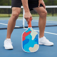 Paddleball Racket Lightweight Fiberglass Pickleball Racket Construction Colorful Outdoor Paddle for Beginners, Athletes, Beach, Park