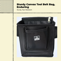 Heavy-Duty Tool Belt, Multi-Pocket Utility Pouch