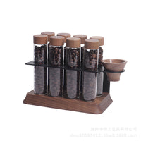 Light Luxury Coffee Bean Vertical Dispensing Bottle with Sealed Canister and Display Stand