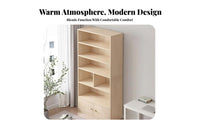 Large Capacity Multi-Tier Display Rack Sturdy Construction 6-Tier Exposed Bookcase Stable Structure Shelving Single-Tier Space Saving for Apartment Dwellers, Homeowners, Fromice Workers, Study Room, Bedroom, Hallway, Entryway
