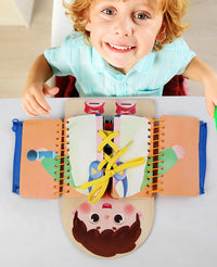 Wooden Multi-layer Busy Board for Toddlers, Montessori Educational Toy, Dinosaur/Animal