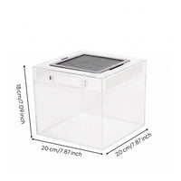 Crystal Herpetofauna Enclosure Easy to Clean Gecko Habitat Box Ventilated