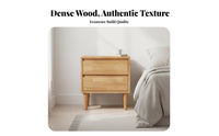 Rattan-Door End Table Minimalist Nightstand Easy Assembly for Homeowners, Adults