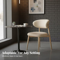 Upholstered Wooden Frame Chair Nordic design Seating Furniture Soft Upholstery Easy to Assemble for Interior Designers, Sunroom
